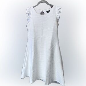 Ava & Yelly Big Girls Ruffle Sleeve Skater Dress Sz 16 Color White NWT